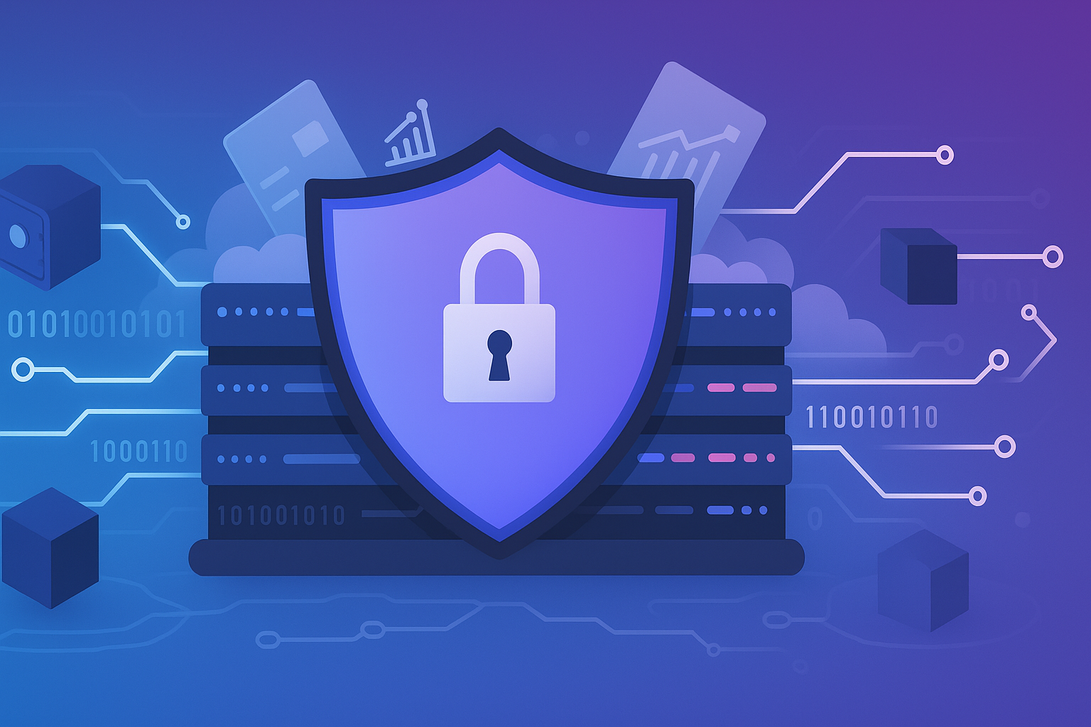 Illustration of a crypto wallet shielding user data with zero-knowledge proof locks, emphasizing DeFi privacy and selective attribute disclosure